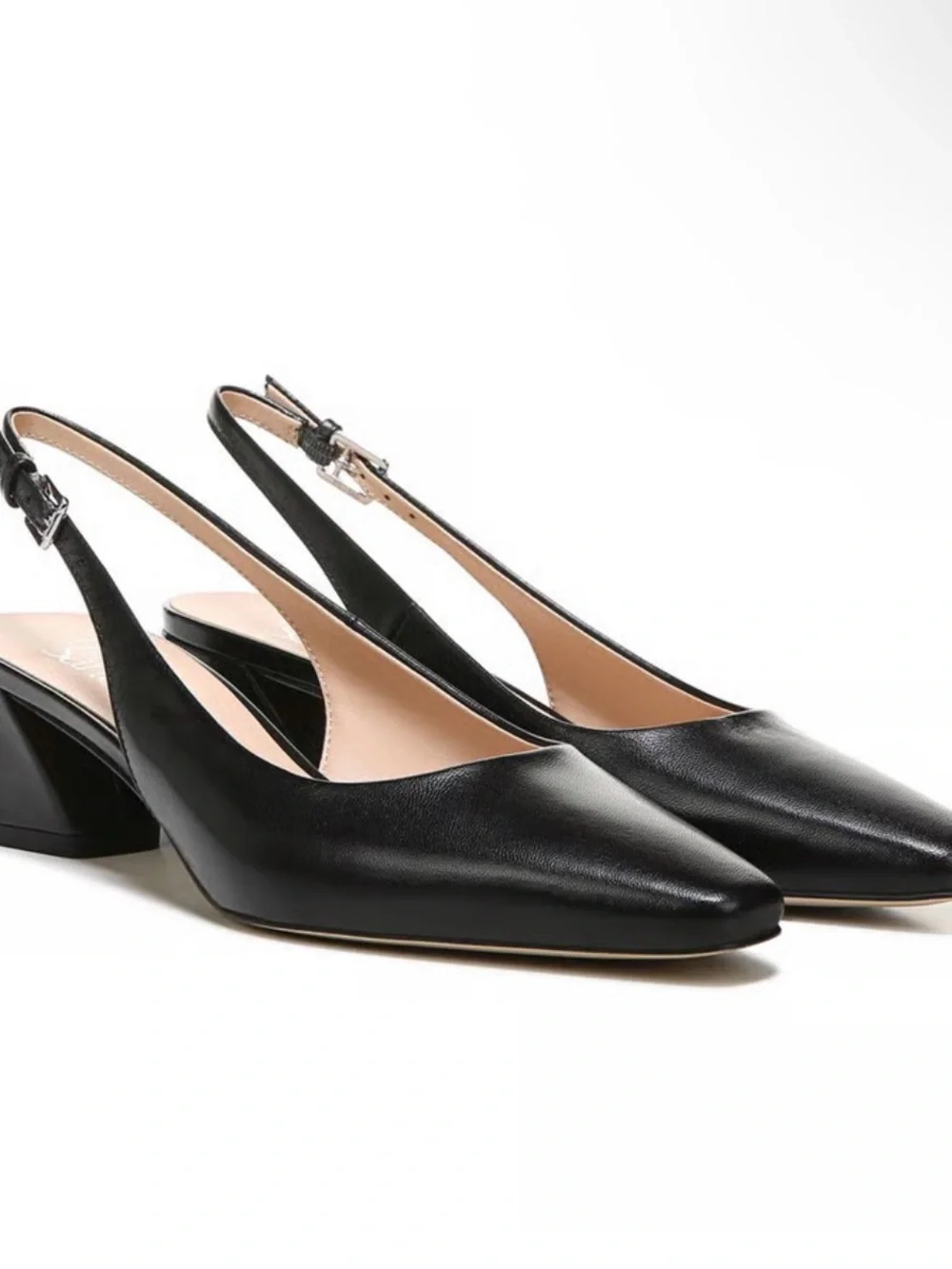 Black Women's Pointed-Toe Slingback Mules